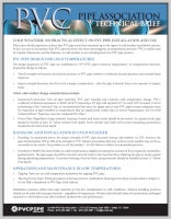 Cold Weather Has No Practical Effect on PVC Pipe Installation and Use