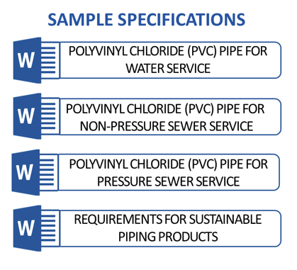 Sample Specifications for PVC Water and Sewer Pipes